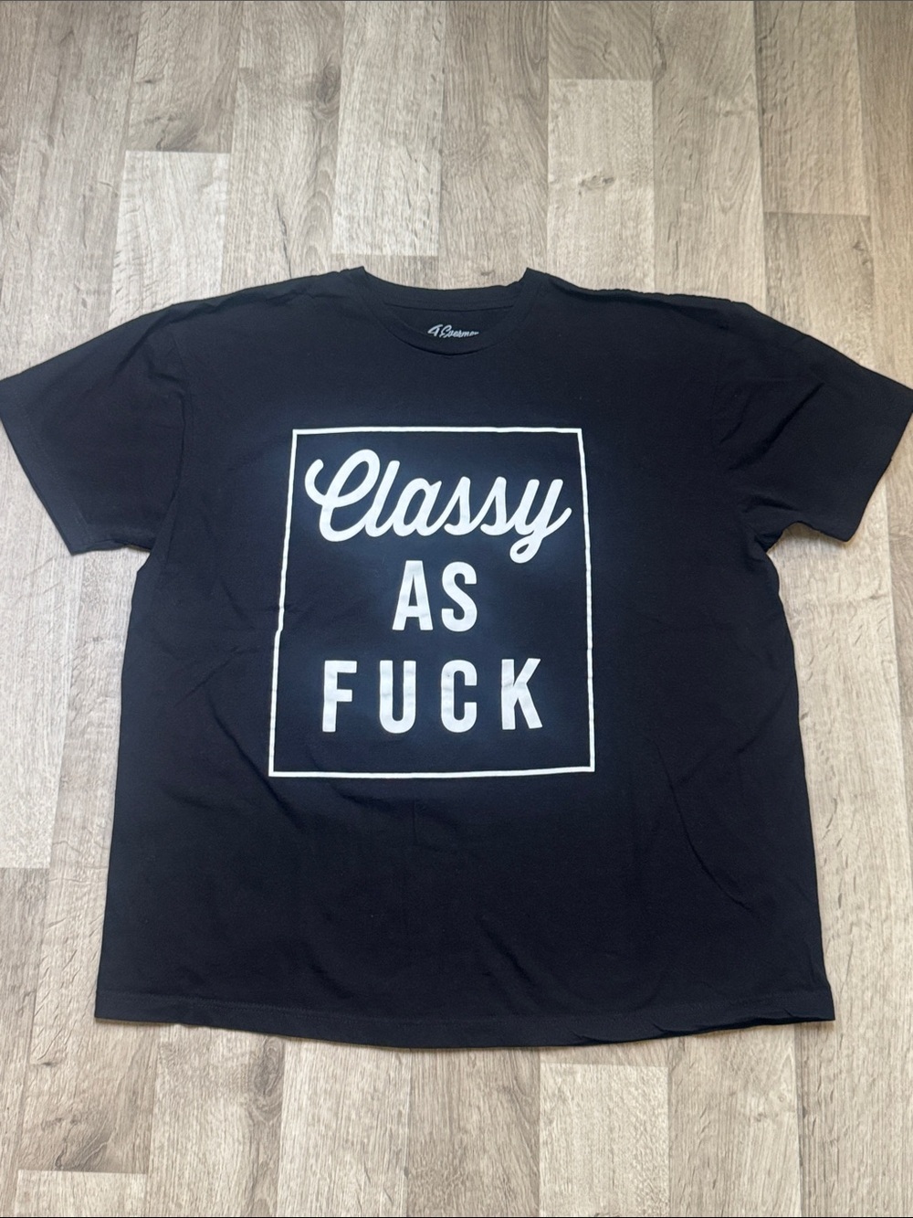 Black Graphic Tee - Classy As F*** - XL
